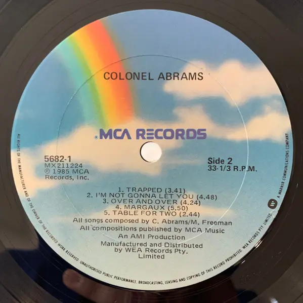 Colonel Abrams - Colonel Abrams, Electronic, Funk / Soul, Contemporary R&B, House, Soul, 1985 - MCA Records, Australia, Vinyl