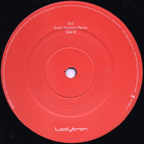 Ladytron - Evil, Electronic, Electro, House, 2003 - Telstar, UK, Vinyl 1x 12", 45 RPM, Single