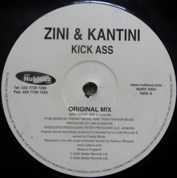 Album cover for Kick Ass by Zini & Kantini
