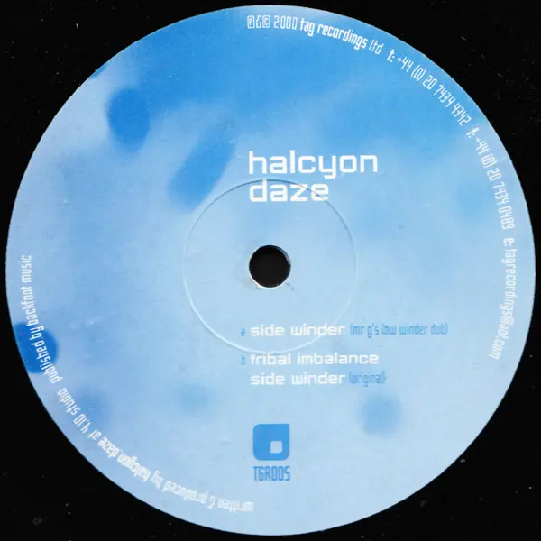 Halcyon Daze - Sidewinder / Tribal Imbalance, Electronic, Tech House, Techno, 2000 - Tag Recordings (2), UK, Vinyl 1x 12", 33