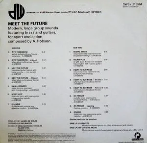 Album cover for Meet The Future by Anthony Hobson