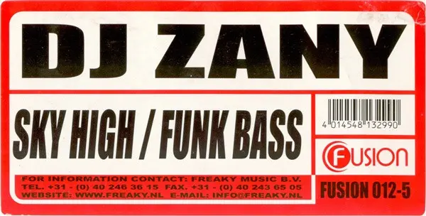 Album cover for Sky High / Funk Bass by DJ Zany
