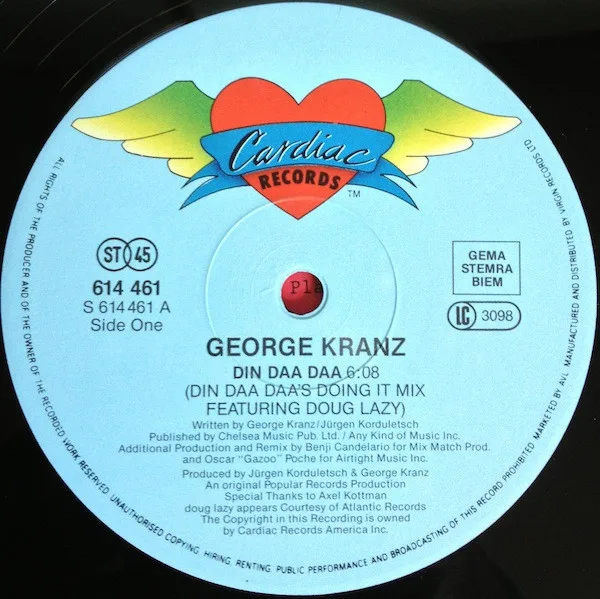 Album cover for Din Daa Daa by George Kranz Featuring Doug Lazy