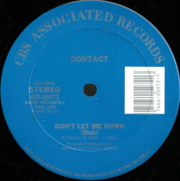Album cover for Don't Let Me Down by Contact (19)