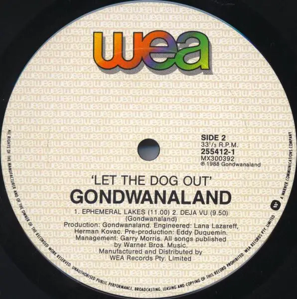 Gondwanaland Project - Let The Dog Out, Electronic, Folk, World, & Country, Aboriginal, Ambient, Experimental, 1988 - WEA, Au