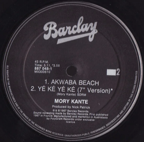 Album cover for Yé Ké Yé Ké by Mory Kanté