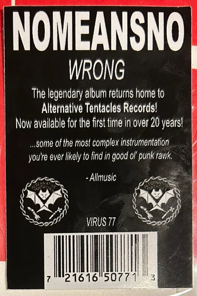 Album cover for Wrong by Nomeansno