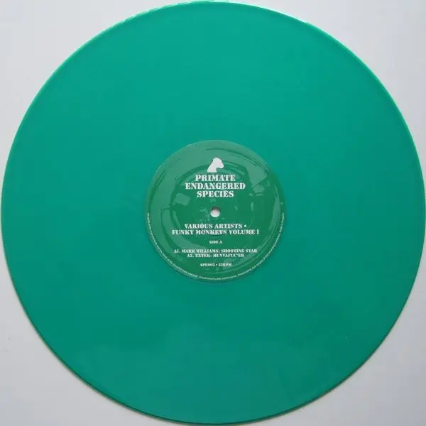 Various - Funky Monkeys Volume 1, Electronic, Tech House, Techno, Tribal House, 2002 - Primate Endangered Species, UK, Vinyl 