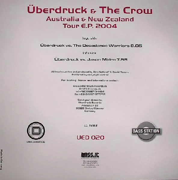 Album cover for Australia & New Zealand Tour E.P. 2004 by Überdruck & DJ The Crow