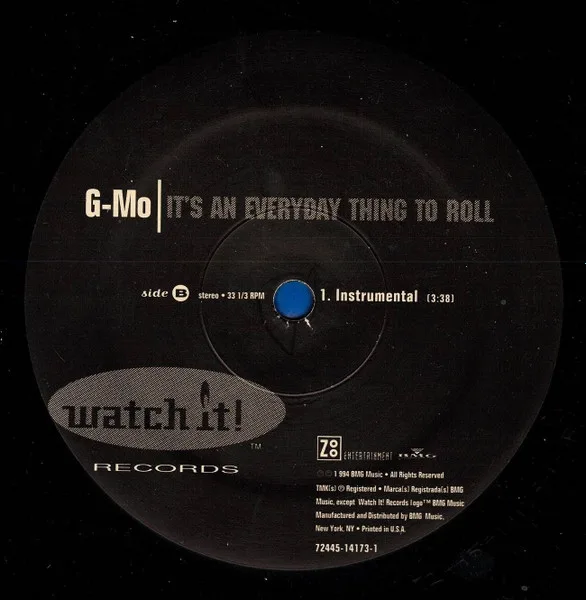Album cover for It's An Everyday Thing To Roll by G-Mo