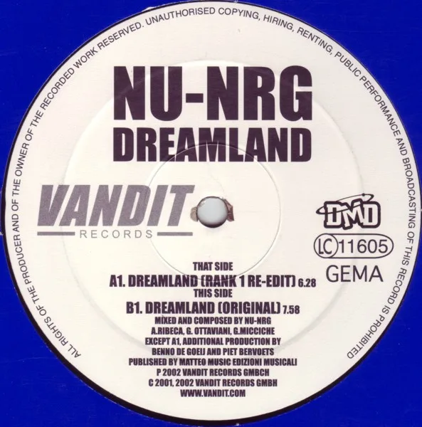 Album cover for Dreamland by Nu NRG