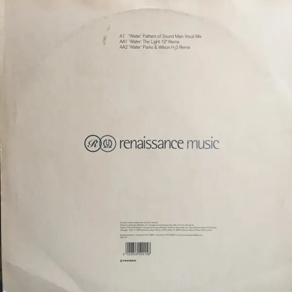 Fathers Of Sound Featuring Sharon May Linn - Water, Electronic, Progressive House, Progressive Trance, Trance, 1998 - Renaiss