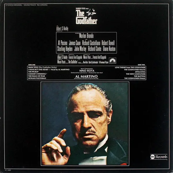 Nino Rota - The Godfather (Original Soundtrack Recording), Jazz, Stage & Screen, Score, Soundtrack, 1976 - ABC Records, Japan