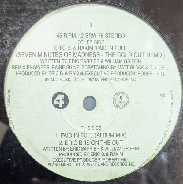 Paid In Full (Seven Minutes Of Madness - The Coldcut Remix)