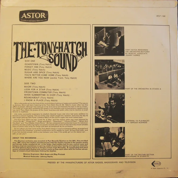 Album cover for The Tony Hatch Sound by Tony Hatch