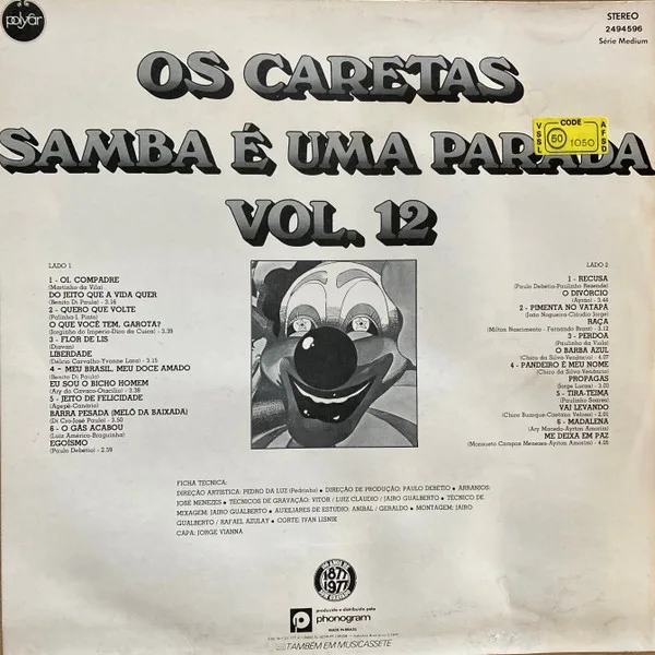 Album cover for Samba É Uma Parada Vol. 12 by Os Caretas