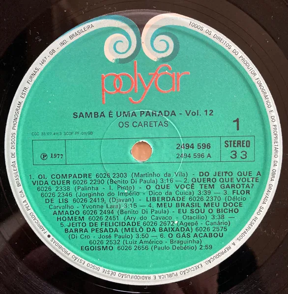 Album cover for Samba É Uma Parada Vol. 12 by Os Caretas