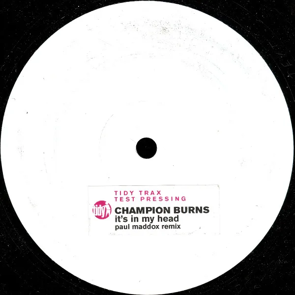 Album cover for It's In My Head by Champion Burns