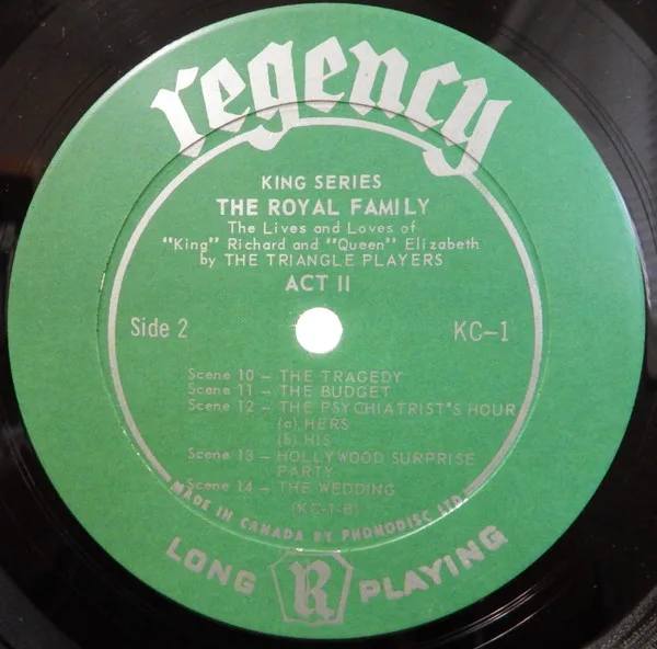 Album cover for The Royal Family - The Lives And Loves Of King Richard & Queen Elizabeth (Burton & Taylor) by Kermit Schafer