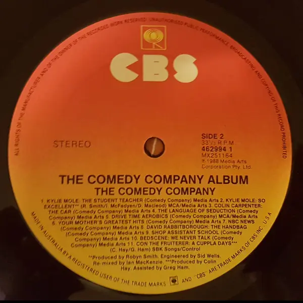 Comedy Company, The - The Comedy Company Album, Electronic, Non-Music, Comedy, Spoken Word, Synth-pop, 1988 - CBS, Australia,
