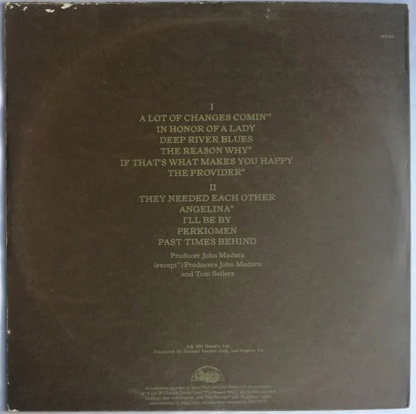 Album cover for Past Times Behind by Daryl Hall & John Oates