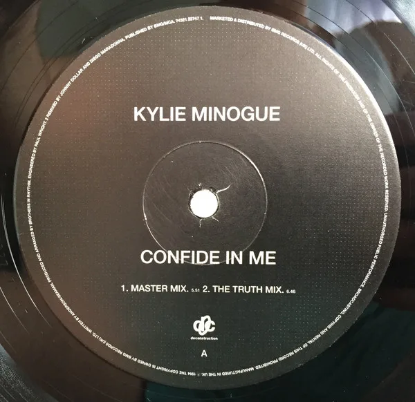 Album cover for Confide In Me by Kylie Minogue