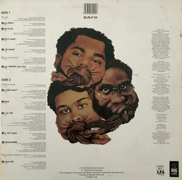 De La Soul - Buhlōōne Mind State - 1993 - Jazzy Hip-Hop - Big Life, Tommy Boy - Vinyl 1x LP, Album