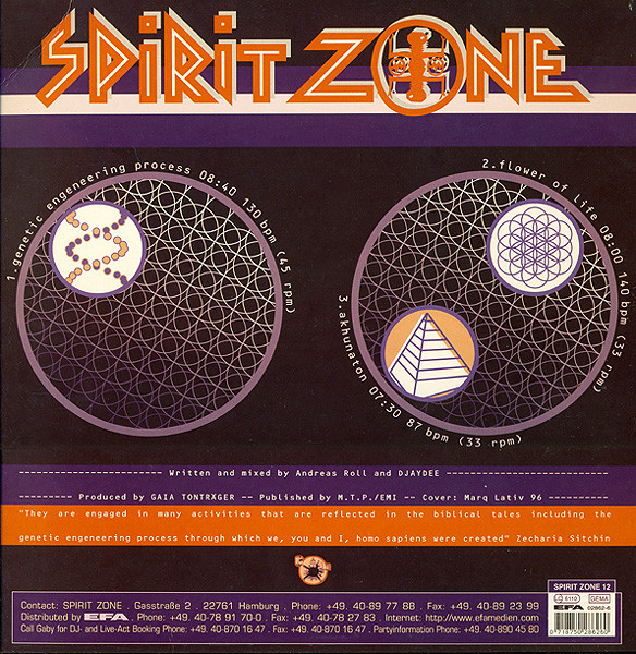 Evolution (2) - Genetic Engeneering, Electronic, Goa Trance, 1996 - Spirit Zone Recordings, Germany, Vinyl 1x 12", 45 RPM, 33