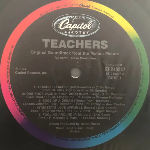 Album cover for Original Soundtrack From The Motion Picture "Teachers" by Various