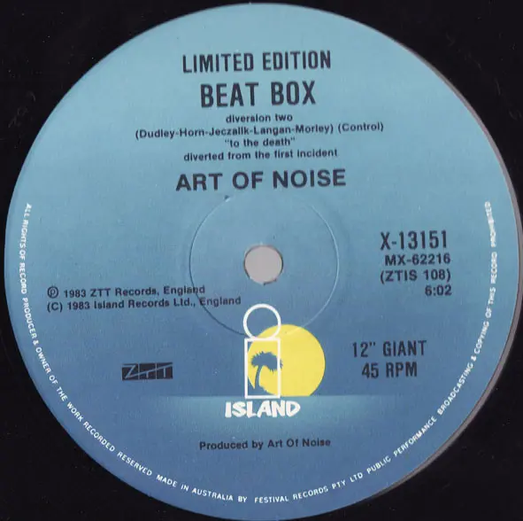 Art Of Noise, The - Beat Box, Electronic, Hip Hop, Pop, Boom Bap, Experimental, Instrumental, Leftfield, Synth-pop, 1984 - Is