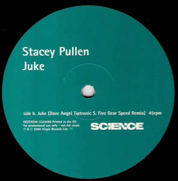 Stacey Pullen - Juke, Electronic, Techno, 2000 - Science, UK, Vinyl 1x 12", 45 RPM, Promo