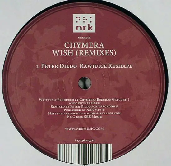 Chymera - Wish (Remixes), Electronic, Deep House, House, Minimal, Tech House, 2008 - NRK Sound Division, UK, Vinyl 1x 12"