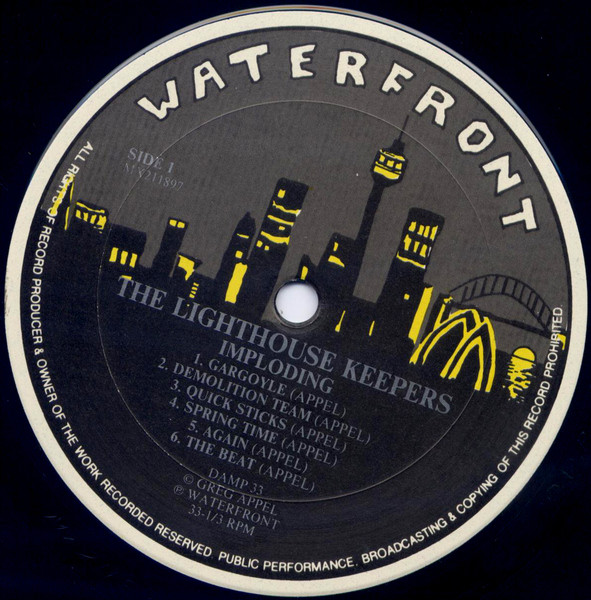 Lighthouse Keepers, The - Imploding, Rock, Acoustic, Folk Rock, Indie Rock, 1986 - Waterfront Records, Australia, Vinyl 1x LP