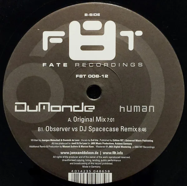 Album cover for Human by DuMonde