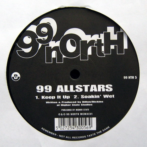 99 Allstars - Allstars EP, Electronic, House, 1996 - 99 North, UK, Vinyl 1x 12", 45 RPM, 33 ⅓ RPM, EP
