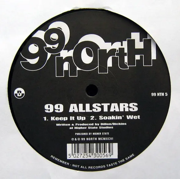 99 Allstars - Allstars EP, Electronic, House, 1996 - 99 North, UK, Vinyl 1x 12", 45 RPM, 33 ⅓ RPM, EP