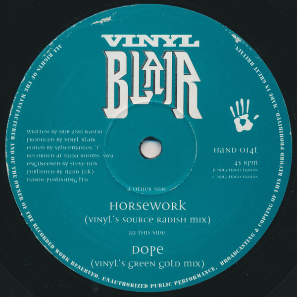 Vinyl Blair - Horsework, Electronic, Progressive House, Progressive Trance, 1994 - Hard Hands, UK, Vinyl 1x 12", 45 RPM
