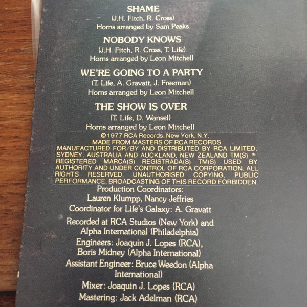 Evelyn King - Smooth Talk, Funk / Soul, Disco, Funk, Soul, 1977 - RCA Victor, Australia, Vinyl 1x LP, Album