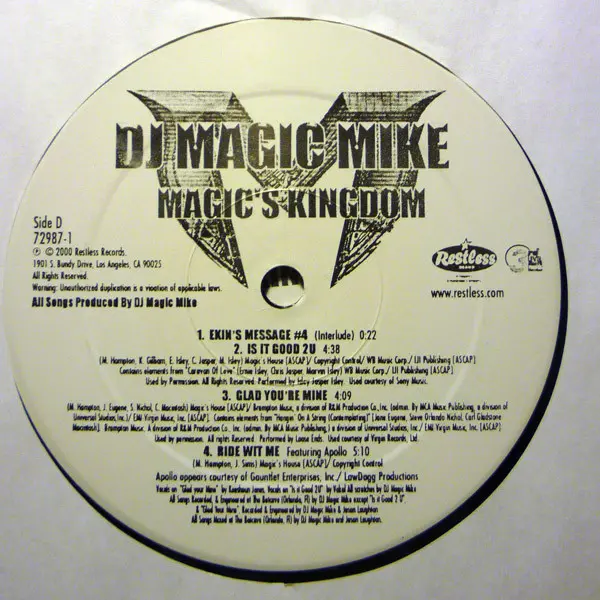 DJ Magic Mike - Magic's Kingdom, Hip Hop, 2000 - Restless Records, US, Vinyl 2x LP, Album