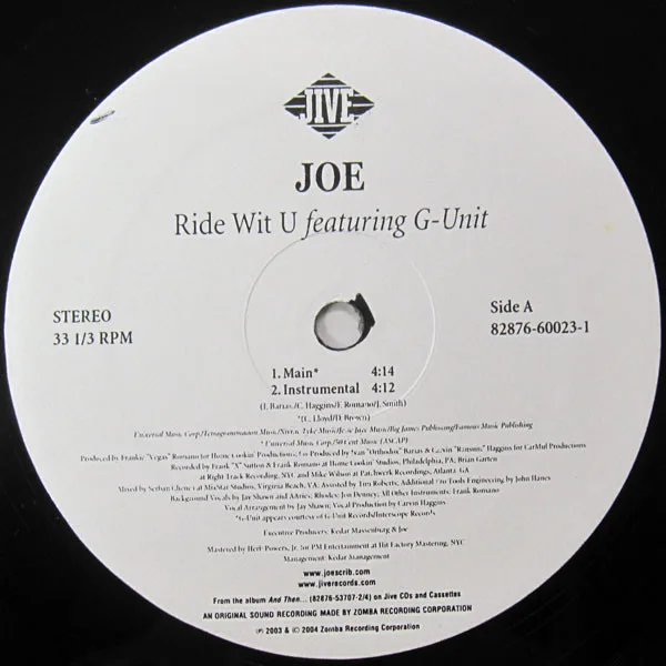 Album cover for Ride Wit U by Joe Featuring G-Unit