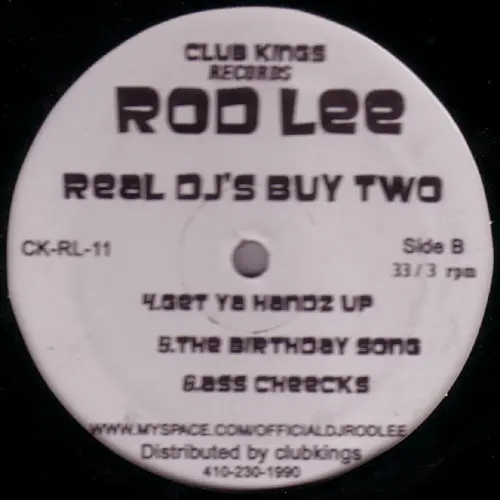 DJ Rod Lee - Real DJ's Buy Two, Electronic, Baltimore Club, Breakbeat, Club Kings, US, Vinyl 1x 12"