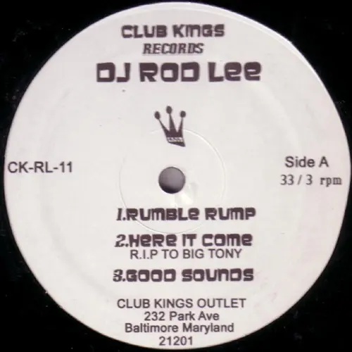 DJ Rod Lee - Real DJ's Buy Two, Electronic, Baltimore Club, Breakbeat, Club Kings, US, Vinyl 1x 12"