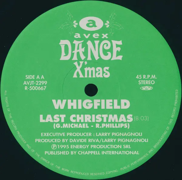 Various - Avex Dance X'mas, Electronic, Euro House, Holiday, Italodance, 1995 - Avex Trax, Japan, Vinyl 1x 12", 45 RPM