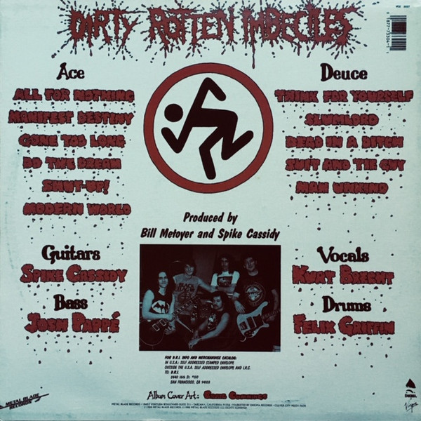 Dirty Rotten Imbeciles - 4 Of A Kind, Rock, Thrash, 1989 - Enigma (4), Virgin, Australia, Vinyl 1x LP, Album