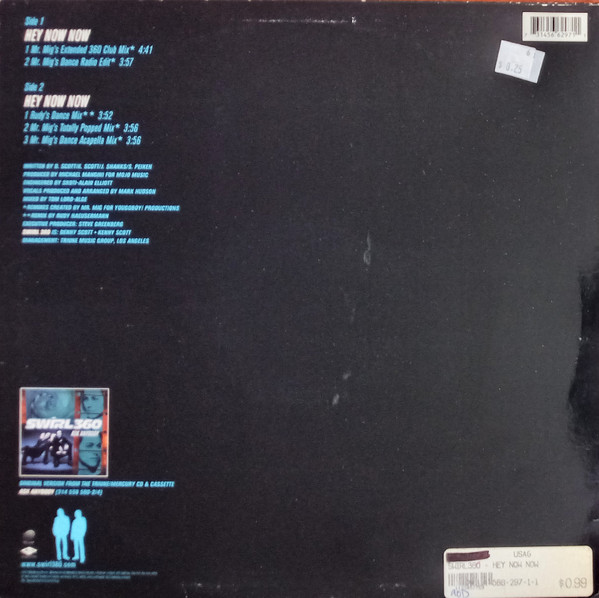 Swirl 360 - Hey Now Now - 1998 - Dance-pop, House, Pop Rock - Mercury, Triune - Vinyl 1x 12", 33 ⅓ RPM, Single