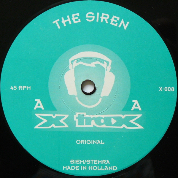 Vinny Vincent & Harry Hash - The Siren, Electronic, Acid, Minimal, Techno, 1995 - X-Trax, Netherlands, Vinyl 1x 12", 45 RPM