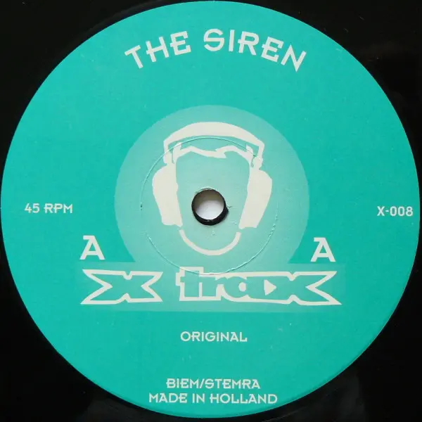 Vinny Vincent & Harry Hash - The Siren, Electronic, Acid, Minimal, Techno, 1995 - X-Trax, Netherlands, Vinyl 1x 12", 45 RPM
