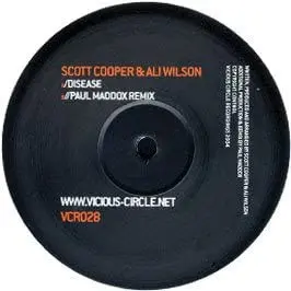 Scott Cooper & Ali Wilson - Disease, Electronic, Hard House, 2004 - Vicious Circle Recordings, UK, Vinyl 1x 12", 45 RPM