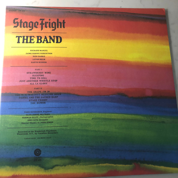 Band, The - Stage Fright, Rock, Blues Rock, Folk Rock, 2009 - Capitol Records, US, Vinyl 1x LP, Album Textured Outer Sleeve, 