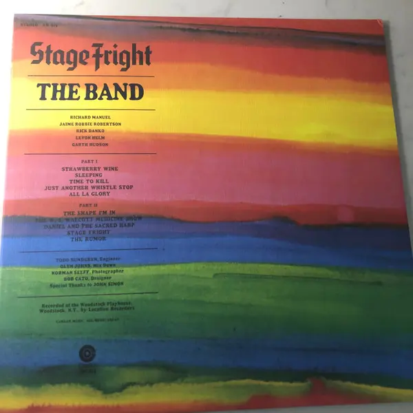 Band, The - Stage Fright, Rock, Blues Rock, Folk Rock, 2009 - Capitol Records, US, Vinyl 1x LP, Album Textured Outer Sleeve, 